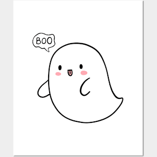 Ghost Print, Halloween Design, Cute Ghost, Boo Posters and Art